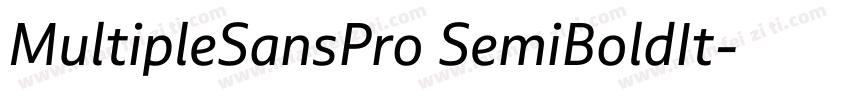 MultipleSansPro SemiBoldIt字体转换